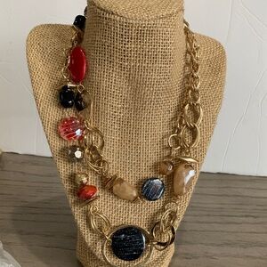 Gold and Black Statement Necklace